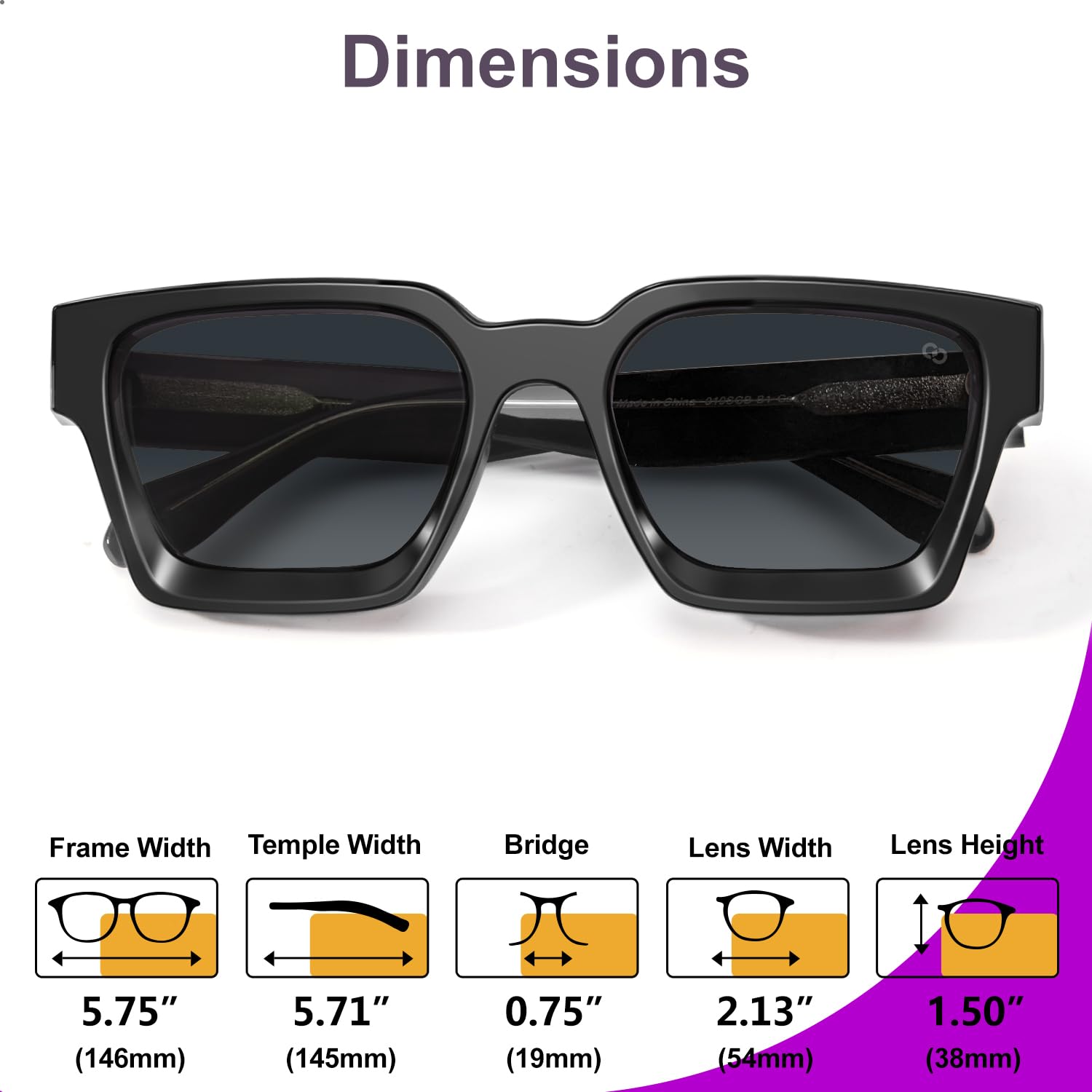 VISOONE Fashion 100% UV400 Protection Rectangle TR90 Y2K Sunglasses Accessories for Women Men RIVER