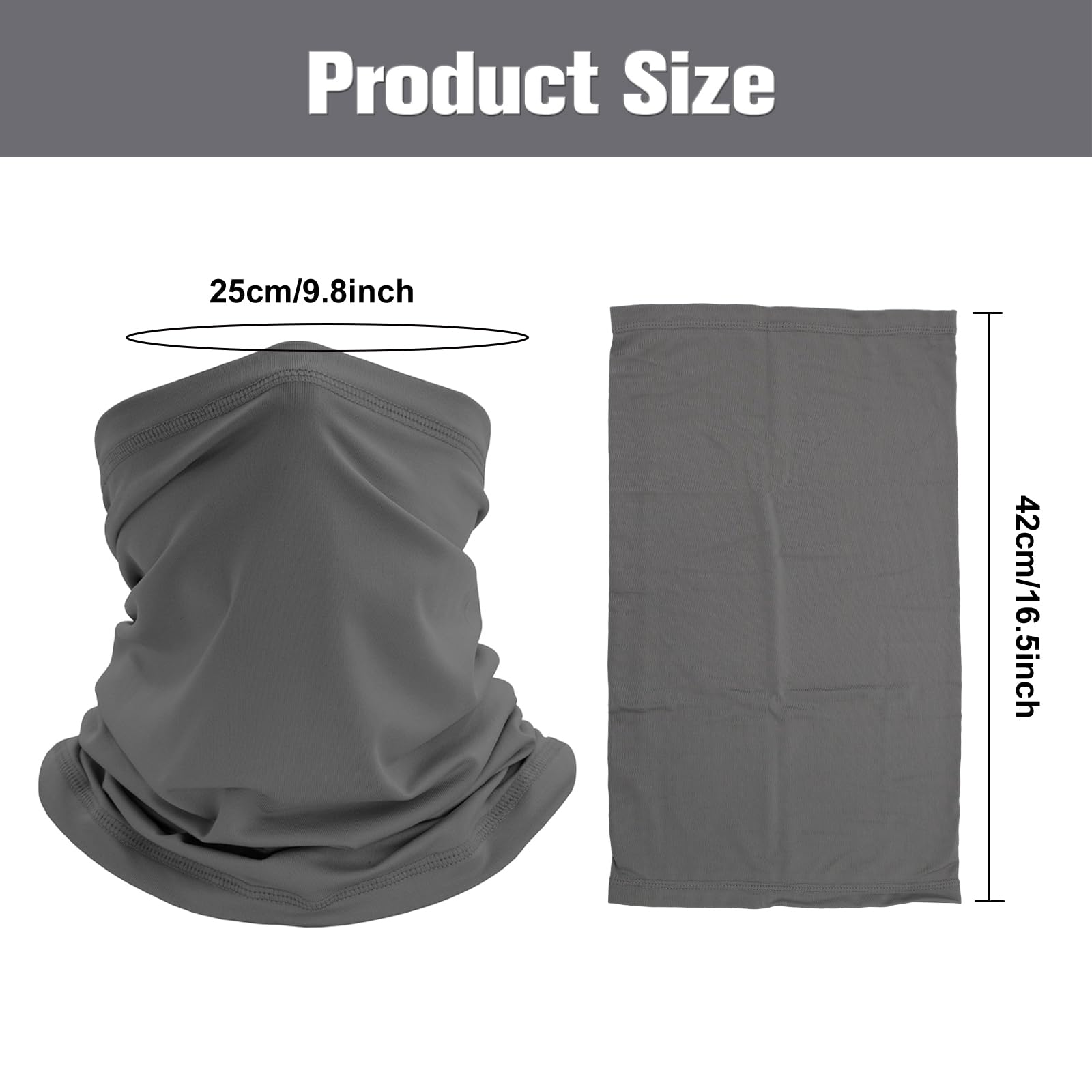 Breathable Neck Gaiter Face Scarf Mask for Men Women Hiking, Cycling, Sports, Fishing, Sun UV Protection Bandana