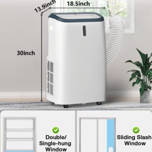 Joy Pebble Portable Air Conditioner 12000 BTU,Portable AC Unit for Room Cools up to 550 Sq.ft,Air Conditioner Portable 3-IN-ONE for Cooling&Dehumidifier&Fan,With Remote Control,24Hrs Timer,3 Fan Speed