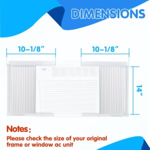 Air Jade Window Air Conditioner Side Panels with Frame, Window AC Side Panel Set for 10,000 Btu Units, Room Air Conditioner Accordion Filler Curtain Replacement Kit