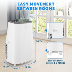 Portable Air Conditioners, 14000BTU Air Cooler with Drying, Fan, Sleep Mode, 3 Speeds, 24H Timer Function, Remote Control, Cools Room up to 750 Sq. ft, Air Cooling Fan for Home & Office Use…