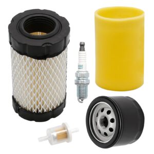 laffoonparts 796031 air filter 492932 oil filter, replacement for brigs-straton 591334 594201 492932 696854 john deere d100 d110 d125 d130, replacement for husqvarna yth22v46 lawn mower tractor