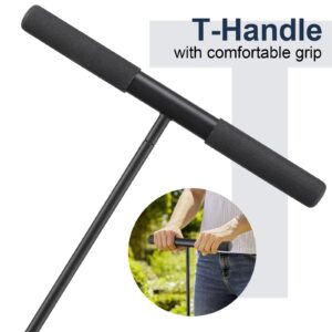 Soil Probe Rod, 48 Inch Metal Septic Tank Locator Tool, Ground Probe Rod for Soil Compaction, Locating Underground Pipes and Gopher Runs, Gardening