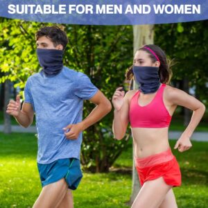 Neck Gaiter Bandana Face Mask 10pk - Sun Cooling Scarf Gator Cover Head for Men & Women