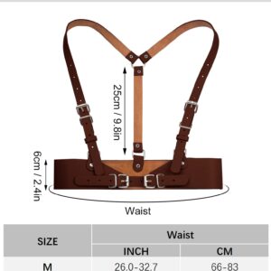 Leather Harness Belt Women Gothic Accessories Body Chain Belt Rave Halloween for Dresses