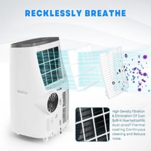 Portable Air Conditioners, 14000BTU Air Cooler with Drying, Fan, Sleep Mode, 3 Speeds, 24H Timer Function, Remote Control, Cools Room up to 750 Sq. ft, Air Cooling Fan for Home & Office Use…