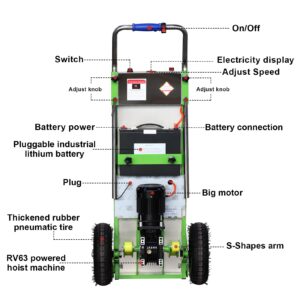 ROOMEDAL Electric Stair Climbing Hand Trucks Dolly Cart for Moving, 880lb Max Load Heavy Duty, 1200W Motor Powered Stair Climber Dolly Cart with Folding Handle, for Furniture Family Warehouse