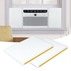 forestchill window air conditioner side panels, 17" h x 12" w x 1" t surround insulation extra wide foam panels for window ac units cover large window, white, 2 pack