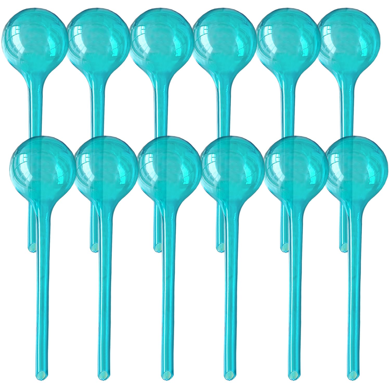 Logresy Plant Watering Stakes, Large 12pcs Flower Automatic Watering Bulbs, Plastic Plant Flower Self Watering Aqua Globes, Garden Self Watering Planter Insert for Daily Watering