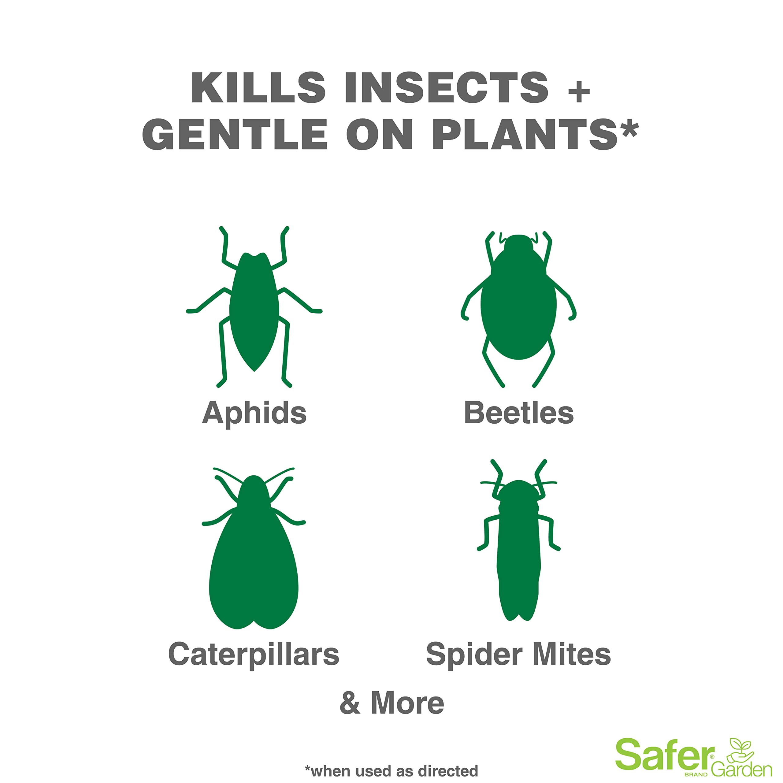 Safer Brand Garden SG5110 Insect Control and Killer Spray – Kills Aphids Beetles, Boxelder Bugs, Caterpillars, Earwigs, Spider Mites, Stink Bugs & More – Natural Oils Gentle on Plants – 24 fl oz