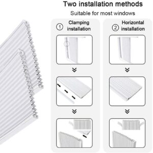 tangchen Window Air Conditioner Side Panels with Frame, Room AC Accordion Filler Curtain Kit Replacement, Adjustable Insulation AC Side Panel for Preventing Heat Noise