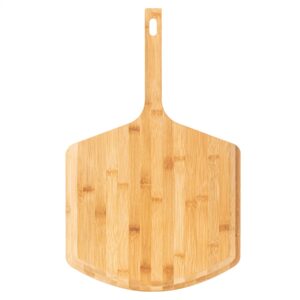 Pizza Peel 16 Inch, Natural Bamboo Pizza Peel Pizza Paddle Spatula Oven Accessory for Large Wood Pizza Board For Transferring & Serving, Wood Pizza Cutting Board for Cheese Bread Fruit Vegetables