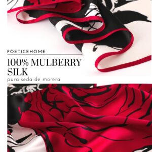 PoeticEHome 100% Mulberry Silk Long Scarf - Women's Large Oblong Shawl for Head, Neck, and Hair Wrap, with Gift Packaging