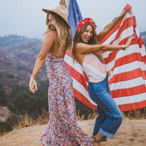 4 th of July Headband for Women American Flag Knottted Headband Star USA Charm Fourth of July Patriotic Headband Red White and Blue Headband Accessories Gift