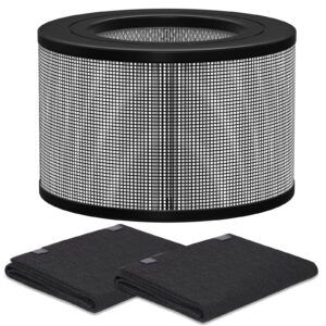 ontheone 50250-s hepa filters replacement & carbon pre-filter set compatible with honey-well 24000 24500 50250-s 52500 air cleaner purifier, part number 24000, (1 hepa + 2 carbon pre-filter)