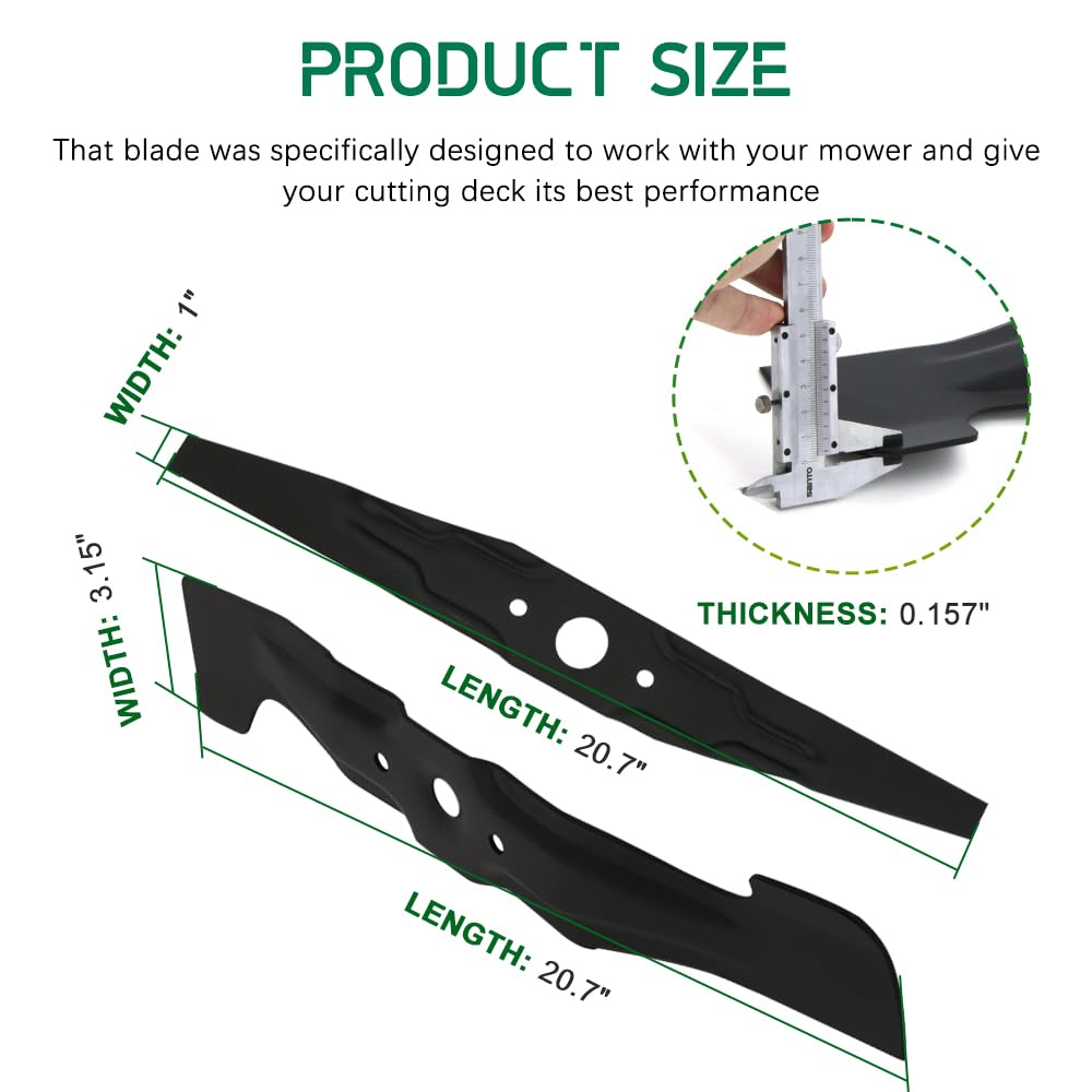 KEDAKEJI 72511-VH7-000 & 72531-VH7-000 Mower Blade Compatible with 21" MicroCut HRX217, HRX217K1, HRX217K2, HRX217K3, HRX217K4 Lawn Mowers