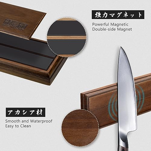 HOSHANHO Knife Set with Magnetic Knife Holder, 6 Pieces Japanese AUS-10 High Carbon Stainless Steel Kitchen Knife Set, Ultra Sharp Professional Chef Knives Sets