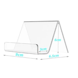 KEHHVCY Business Card Holder for Desk, Business Card Holders Holds Up to 60 Cards, Clear Business Card Holder, Acrylic Card Holder for Business Card Display, Exhibition and Office(3 Pcs