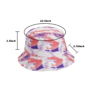 LONULAIN Reversible Bucket Hat for Women Men, Unisex Print Double-Side Wearable Summer Sun Protection Fisherman Hat/Beach Cap