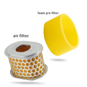 DemJamr 3 Pack 17210-ZE0-505 Air Filter & Pre Filter, Compatible with Honda GX110 GX120 Engine, Replace for 17210-ZE0-820 17210-ZE0-821 17210-ZE0-822 Air Cleaner