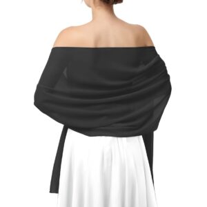 joyliveCY Shawls and Wraps for Evening Dresses, Chiffon Shawl Wraps for Women, Elegant Shawls for Bridal Party, Lightweight Shawl for Dresses or Formal Occasions, Bride Bridesmaid Shawl for Wedding