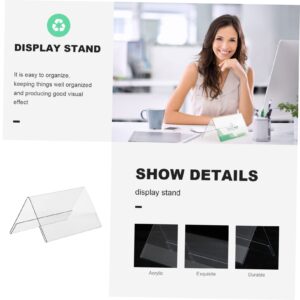 SHOWERORO 5pcs Display Board Tent Cards Place Number Holders Display Rack Nameplate Display Trays Mini Sign Holder Stand Place Stand Mini Sign Display Small Sign Holder Acrylic Wallet Desk