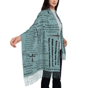 yqiusm prayer shawls healing inspirational scripture bible verse religious shawl wrap blanket scarf