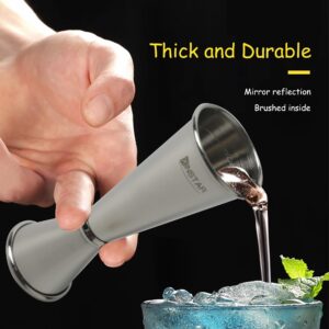 Jigger for Bartending,Japanese Professional Cocktail Jigger Premium 304 Stainless Steel Jigger Premium & Heavy-Duty 2 OZ 1 OZ with Dimensions Inside Bartending Measuring Cocktails Jigger