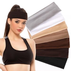 7 pcs assorted women's headbands - soft fabric hair bands for thick and thin hair, cloth headbands for yoga, casual outfits and workouts