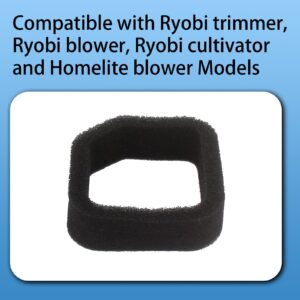 6 Pack 560873001 Air Filter Replacement for Ryobi trimmer Models, Ryobi blower BM254BV RY08510 RY08544, Ryobi cultivator RY60511A RY60511B RY60512 and Homelite blower UT08514 UT08544 UT08546