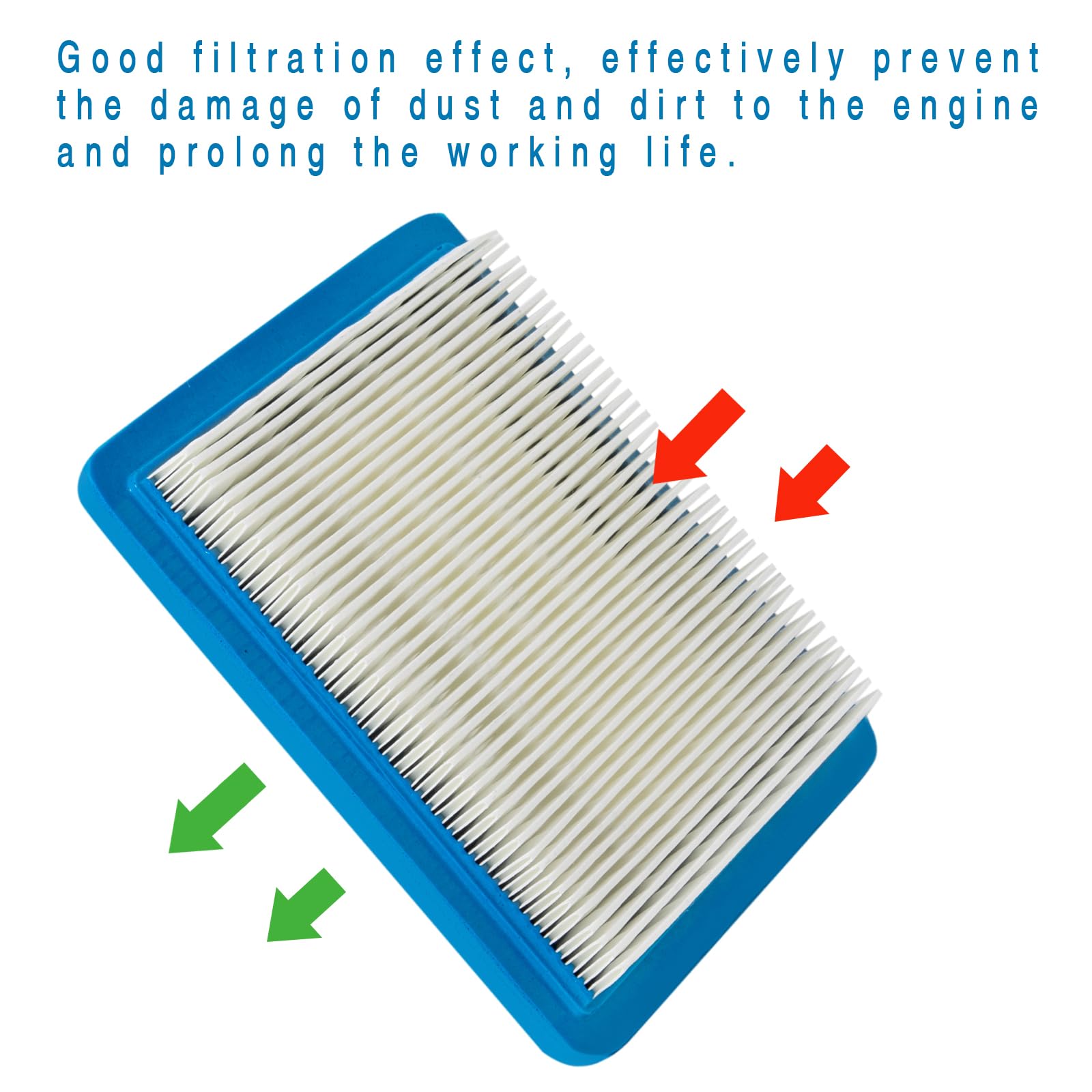 DemJamr 6 Pack 491588S Air Filter Compatible with BS 4101 5043 5043A 5043D 5043H 5043K, Replace for BS 491588 493537 493537S 399959, Toro 20332, Craftsman 33644 Air Cleaner