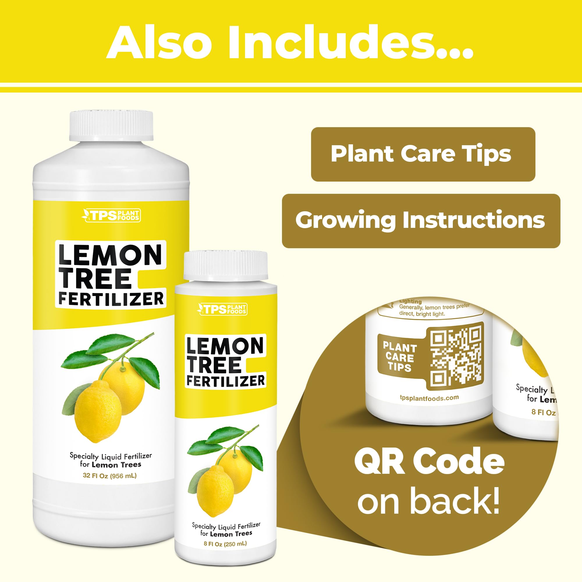 Lemon Tree Fertilizer for Lemon Trees and Citrus, Liquid Plant Food 8 oz (250mL)