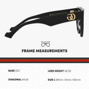 Gucci GG1333S Designer Cat-Eye Shape Women Sunglasses: Cat-Eye Frame Eyewear with Non-Polarized Lenses - Epitome of Luxury and Style