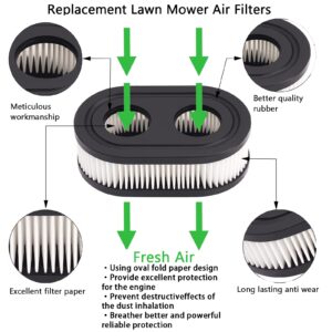 593260 798452 334404 Air Filter, 4247 5432 5432k 09P00 09P702 Engine Parts Lawn Mower Air Cleaner Replacement Filters, 500EX 550EX 575EX 625EX 675EXI 725EXI Mower Air Filter Mower Accessories(2Pcs)