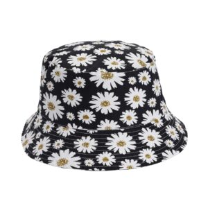 LONULAIN Reversible Bucket Hat for Women Men, Unisex Print Double-Side Wearable Summer Sun Protection Fisherman Hat/Beach Cap