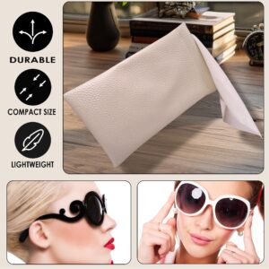 MyEyeglassCase Soft Sunglasses Case Large Squeeze Top - Multifunctional Eyeglass Pouch w/Microfiber Cloth - Large Sunglass Cases - Soft Glasses Sleeves for Men & Women (CT8 Pearl)