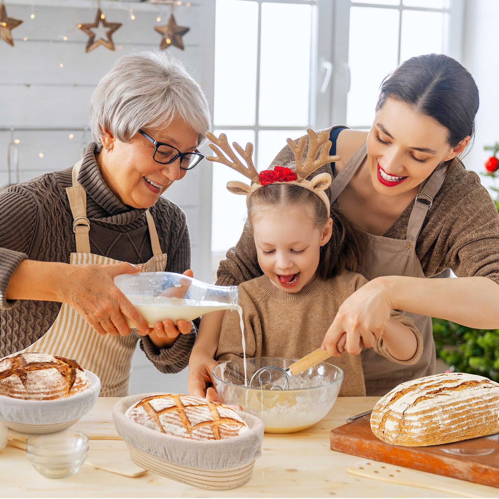 Silicone Bread Sling Oval and Round - Non-Stick & Easy Clean Reusable Oval Silicone Baking Mat for dutch oven. With Long Handles Sourdough Bread Baking mat tools supplier Liner (Gray)