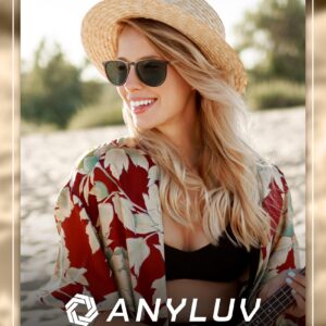 ANYLUV Womens Sunglasses Polarized Sunglasses-Womens: Trendy Sunglasses for Women 2024 UV400 Protection Round Classic Frame