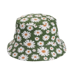 lonulain reversible bucket hat for women men, unisex print double-side wearable summer sun protection fisherman hat/beach cap