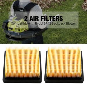 SYOWADA 2PCS 900777005 Air Filter Replacement for Ryobi RY08420 RY08420A RY42BPEMC RY42WB BP42