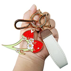 malterzer keychain safety for women self defense strawberry key chain accessories set (strawberry keychain set 1)