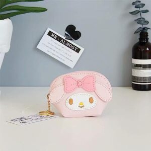 Kawaii Coin Purse Keychain,Cute Wallets for Teen Girls，Cartoon Wallet for Backpack Decoration (Melo)