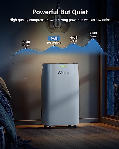 32-Pint Dehumidifier for Basement and Large Room - 2000 Sq. Ft, Quiet Dehumidifier for Large Capacity Room Home Bathroom Basements - Auto Continuous Drain Remove Moisture with Child Lock