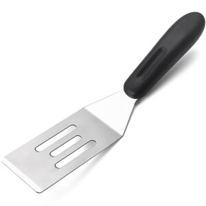 small metal spatula,mini spatula for flipping, cooking and baking,stainless steel brownie spatula with non-slip handle for kitchen use