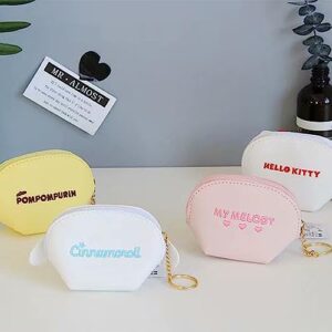 Kawaii Coin Purse Keychain,Cute Wallets for Teen Girls，Cartoon Wallet for Backpack Decoration (Melo)