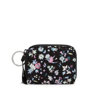 vera bradley women's cotton petite zip-around wallet with rfid protection, botanical ditsy, one size