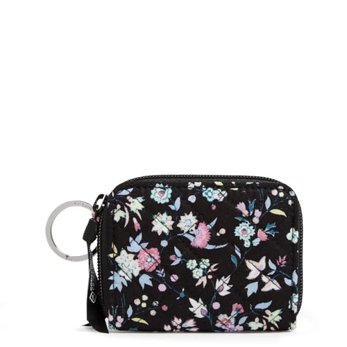 Vera Bradley Women's Cotton Petite Zip-around Wallet With Rfid Protection, Botanical Ditsy, One Size