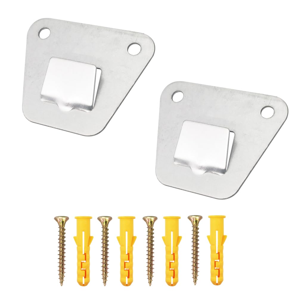 Alamic Wall Fan Mounting Bracket Wall Mount Fan Brackets Holders for Oscillation Fans Concealed Bracket Support Hook for Wall-Mount Fan - 2 Pack