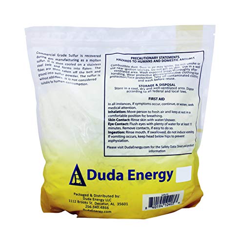 Duda Energy 10 lb Yellow Sulfur Powder Fertilizer, Commercial Grade, Elemental