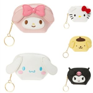 Kawaii Coin Purse Keychain,Cute Wallets for Teen Girls，Cartoon Wallet for Backpack Decoration (Melo)